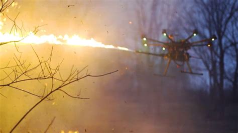 drone flame thrower attachment drone