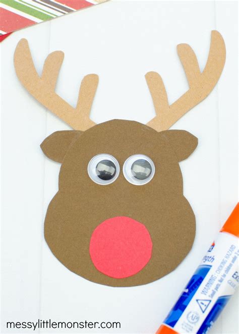 mix  match paper reindeer craft  printable template messy