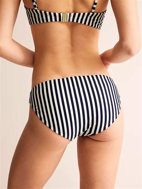 Boden Classic Stripe Bikini Bottoms Navy Ivory At John Lewis And Partners