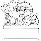 Scientist Coloring Science Pages Surfnetkids Girl Might Also These sketch template