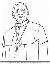 Pope Francis Thecatholickid Papst Franziskus Saints sketch template