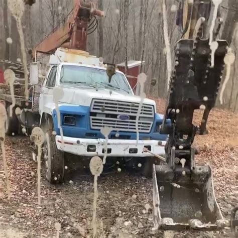diesel creek   crane truck stuck didnt