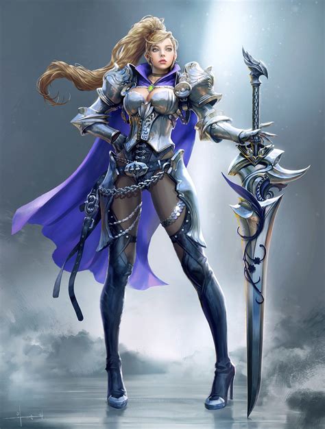 Pin By Joshua Jones On Rpgキャラ等 Fantasy Female Warrior Female Knight