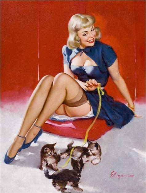 sexy pinup girl 1940 s playing kittens refrigerator tool box magnet ebay