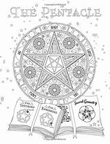 Coloring Book Pages Shadows Adult Cesari Amy Printable Witch Books Wiccan Wicca Spells Moon Magick Choose Board Symbols Spell Amazon sketch template