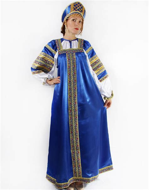 Russian Traditional Silk Dress Traditional Fashion Traditional Dresses