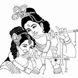 Krishna Flutes Radhe Xcolorings 1200px 197k sketch template