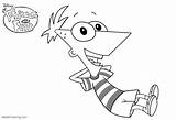 Ferb Phineas Coloring Pages Character Kids Printable sketch template