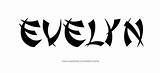 Evelyn Name Tattoo Designs sketch template