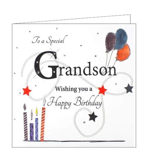 grandson birthday card nickery nook