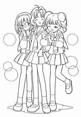 Friends Coloring Pages Two Anime Bff Girl Color Printable Getcolorings Getdrawings Print sketch template