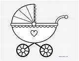 Baby Coloring Stroller Carriage Clipart Gold Seekpng sketch template