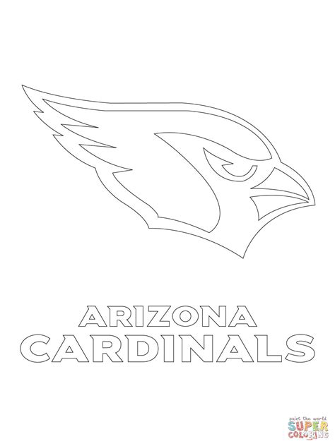 arizona cardinals logo coloring page  printable coloring pages