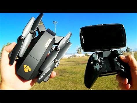 visuo xshw altitude hold folding fpv p hd camera drone flight test review youtube