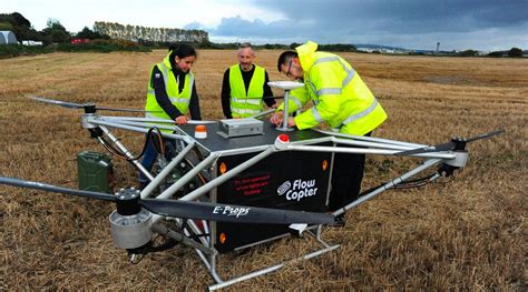 hydraulically powered cargo drone  flowcopter replace helicopters
