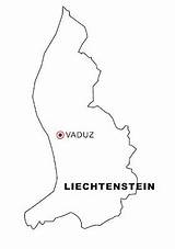 Liechtenstein Mapa Colorear Bandera Pegar Recortar Agencia sketch template