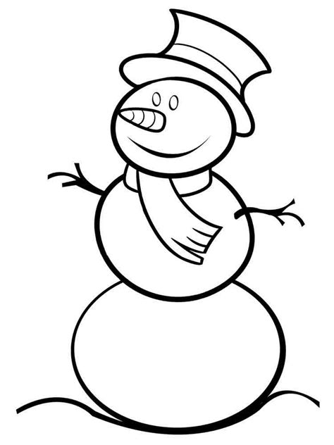 coloring pages snowman    print