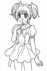 Anime Coloring Pages Girls Elegant sketch template