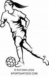Sportsartzoo Footballer Dribbling Kits Jugando Kicking Chicas Neymar sketch template