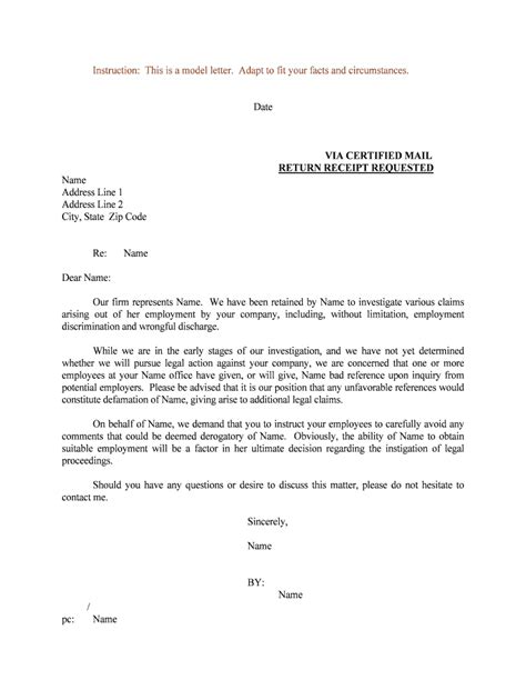 Example Of Employment Discrimination Letter Cover Letter