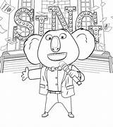 Sing Buster Koala Moon Pages Coloring Their Pages2color Theater Front sketch template