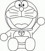 Doraemon Mewarnai Gambar Duduk Kupu Terbang Sayap sketch template