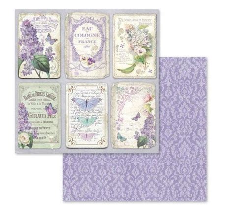 stamperia lilac flowers  paper pad stamperia lilac etsy papel del libro de recuerdos