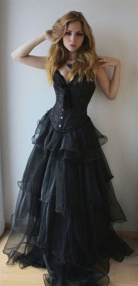 beautiful gothic style gothicgirls black wedding dresses corset dress prom elegant prom dresses