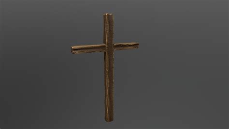wooden cross  model  fabio faiola atosvidis bdf sketchfab