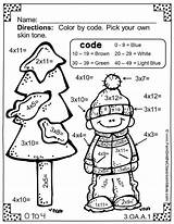 Winter Multiplication Math Division Number Color Fun Grade Worksheets Coloring 3rd Bundle Teacherspayteachers 2nd sketch template
