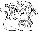 Dora Coloring Christmas Pages Explorer Princess Printable Boots Getdrawings Getcolorings Print Little Color Colorings sketch template