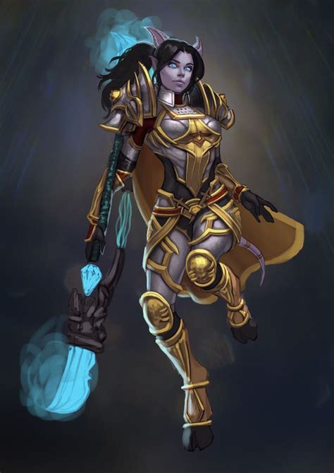 draenei paladin by vaard world of warcraft warcraft art warcraft