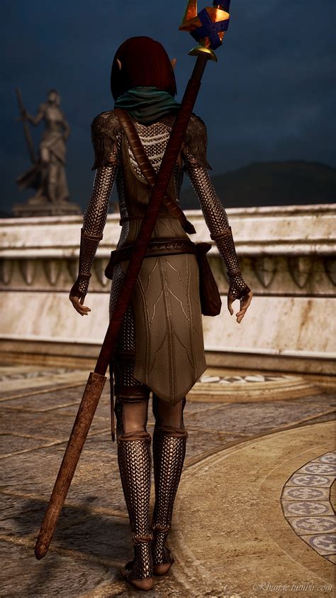 dalish scout armor as modeled by rhunae surana random thoughts