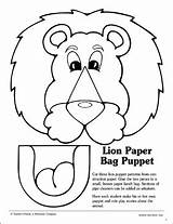 Puppet Bag Paper Lion Template Puppets Pattern Printable Printables Craft Crafts Daniel Animal Scholastic Activities Den Kids Lions Patterns Sheets sketch template