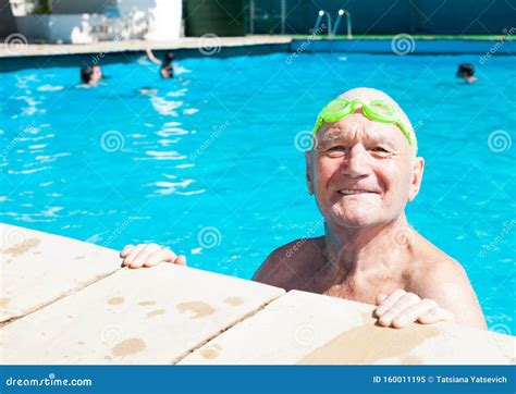 happy  man posing  swimming pool stock image image  active sport
