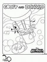 Mickey Mouse Clubhouse Coloring Pages Fun Printable Kids Colouring Goofy Donald Print Clipart Books Dinokids Disney Luchtballon Popular Close Getdrawings sketch template