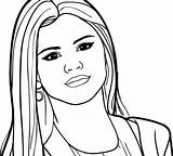 Selena Gomez sketch template