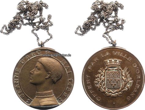 orléans frankreich 1969 tragbare bronze medaille jeanne d arc 8 mai