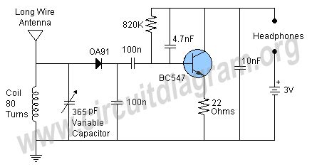 simple  receiver circuit diagram