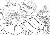 Coloring Barbie Thumbelina Pages sketch template