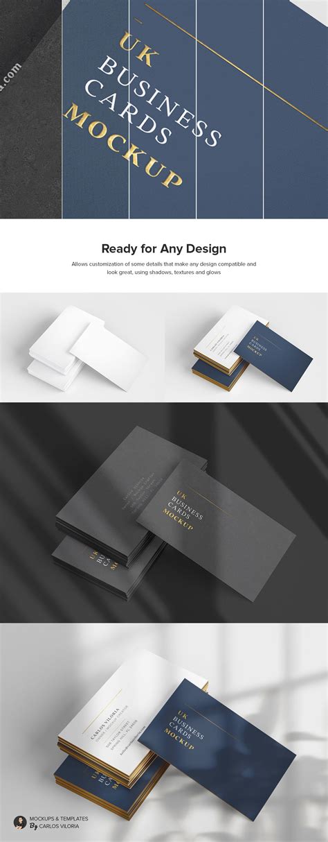 uk business cards mockup   yellow images creative store