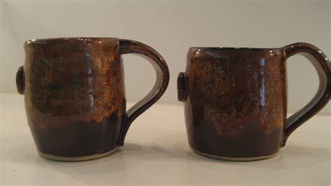 pair  pottery coffee mugs