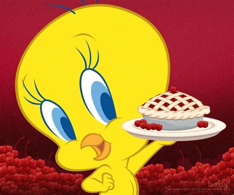 Tweety Is Holding A Pie On His Hand Tweety Tweety Bird Quotes