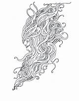 Coloring Pages Nouveau Hair Place Curly Mac Deco Printable Gypsy Value Awesome Hairstyle Color Sheets Getcolorings Colouring Getdrawings Print Mucha sketch template