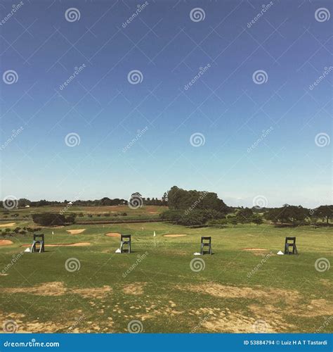 golf drive range stock photo image  balls range place