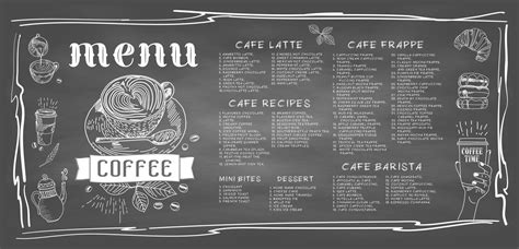 coffee house menu restaurant cafe menu   cafe menu