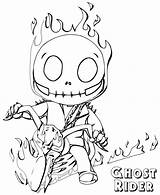 Rider Ghost Coloring Pages Print Ghostrider sketch template