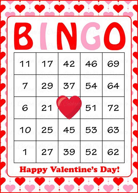 printable number bingo cards   printable card