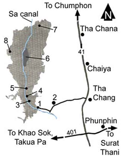 kaeng krung national park map surat thani southern thailand