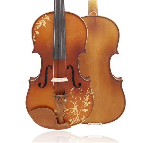 Aston 4 4 Spruce Wood Carving Violin With Bow String Rosin Mute Case Av